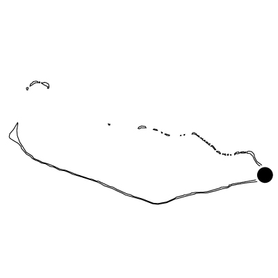 マーシャル諸島共和国無料フリーイラスト｜首都(白)
